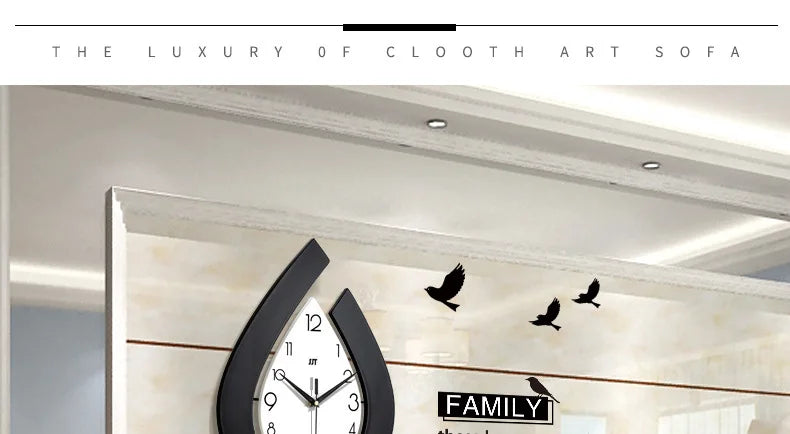 Wall Clock for Living Room, Creative Fashion, Modern Simple Home Swing Clock