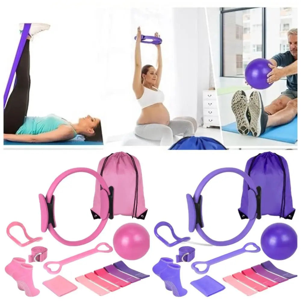 13Pcs/Set Portable Pilates Ball Set Body Shaping Professional Yoga Pilates Circle Improve Health Weight Loss