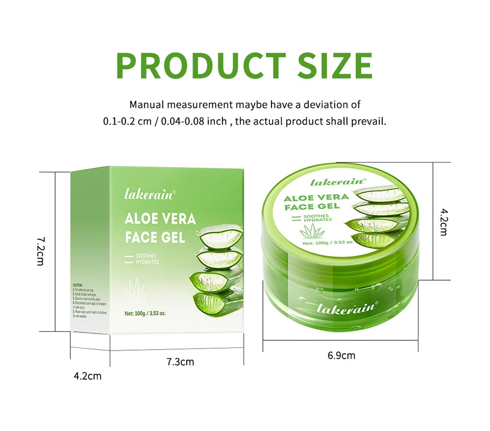 Aloe Vera Gel Lightening Moisturizing Soothing Natural Organic Aloe Vera Gel Reduce Redness Hydrate Exfoliation Skincare