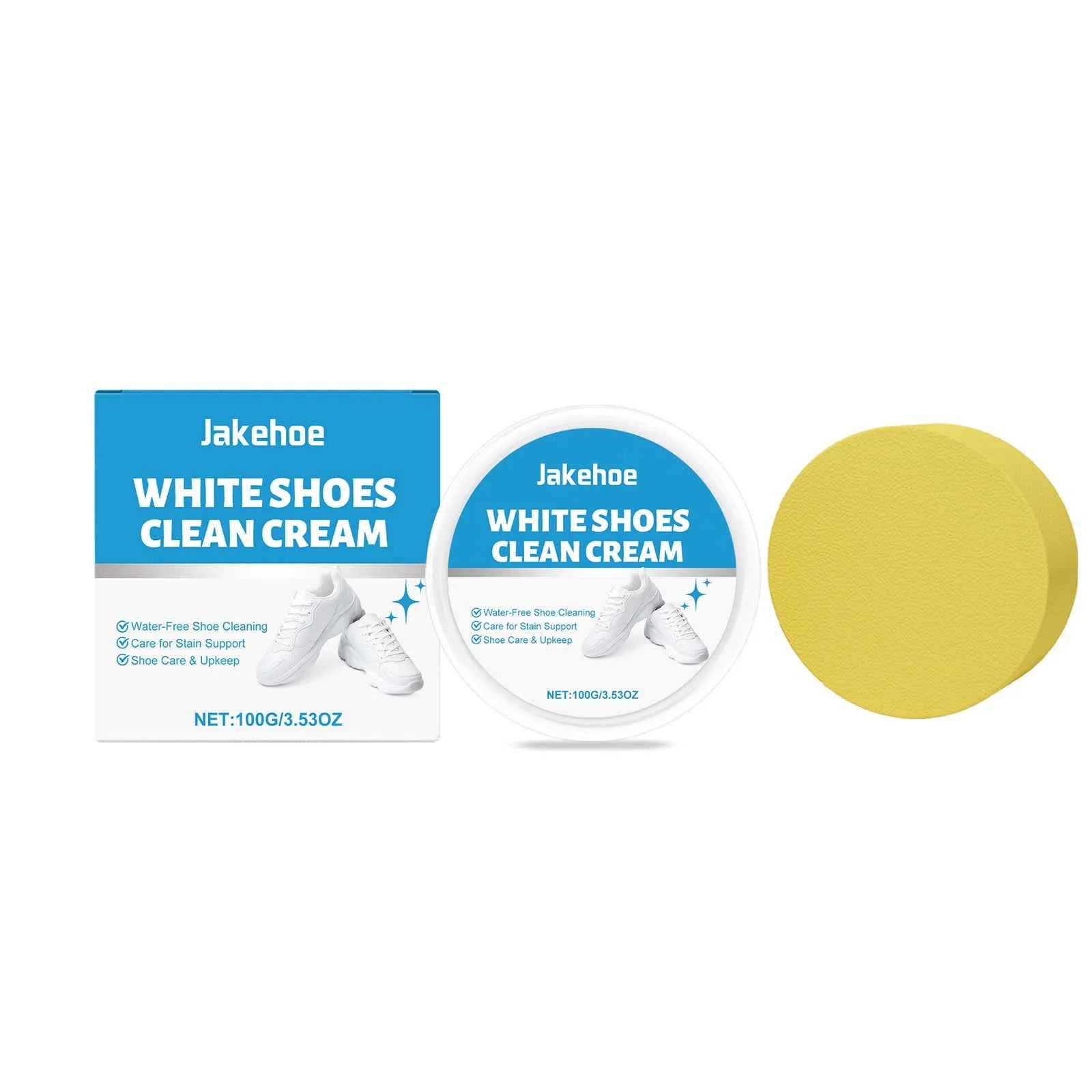 White Shoe Cleaning Cream Remove Yellow Stains Reduce Odor Water-Free Restore Luster Decontamination Specific White Shoe Cleaner