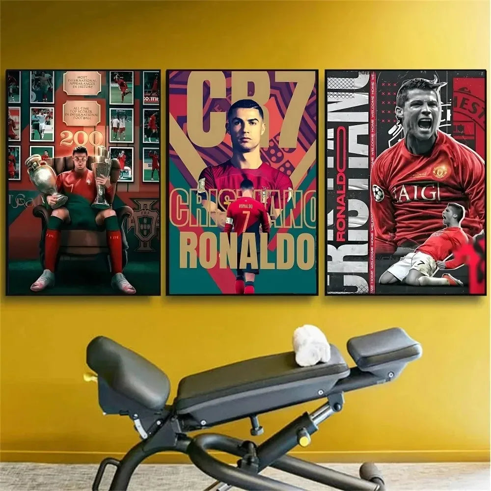 C-Cristiano R-Ronaldo CR7 Classic Poster No Framed Club Bar Vintage Poster Wall Art Painting Bedroom Study Canvas Painting