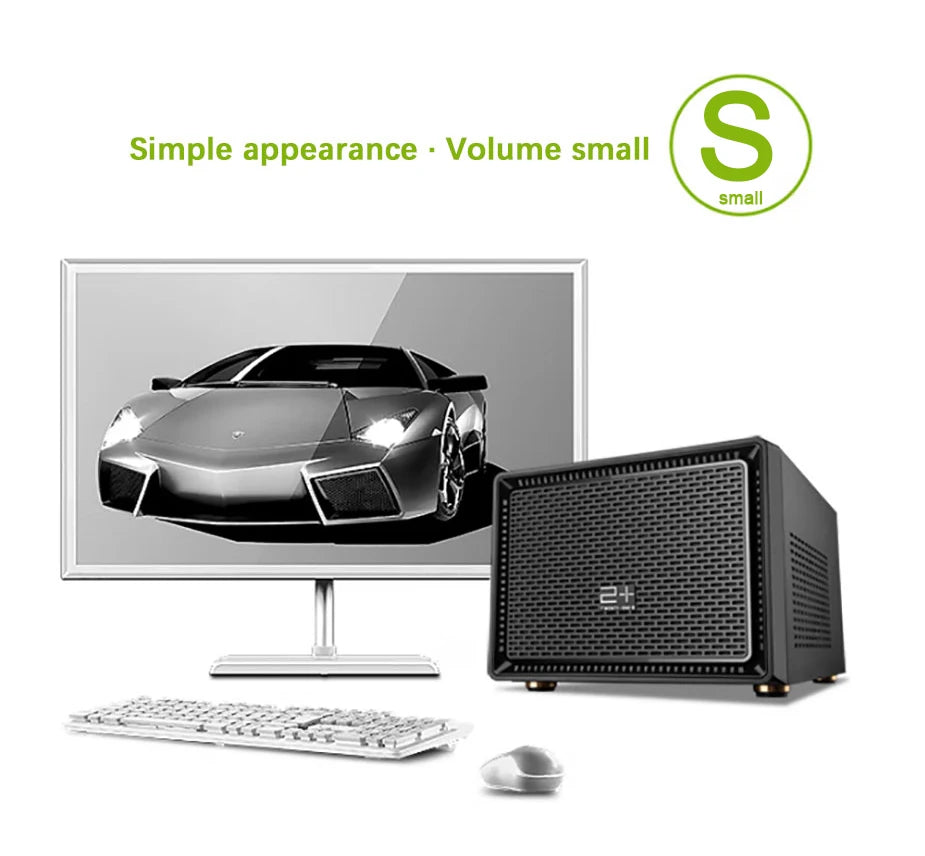 Golden Field Foresee N1 Desktop Computer Case MINI-ITX Mini Chassis Support 18*22CM Motherboard 4 Drive