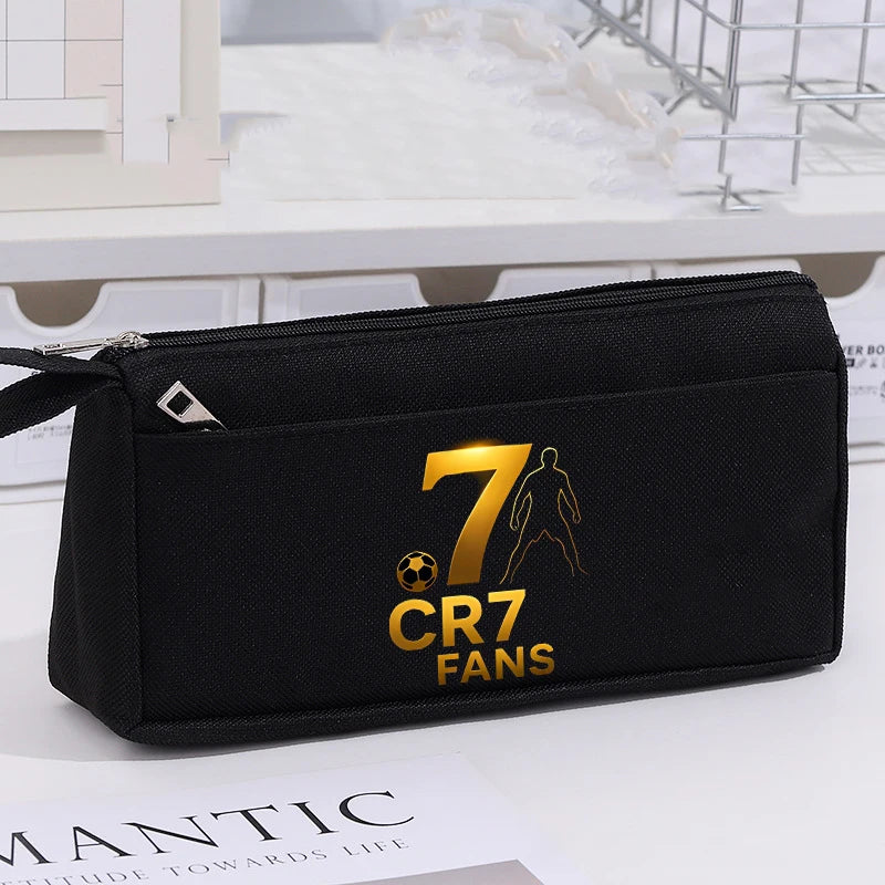 CR7 Pencil Cases Cartoon Football Star Ronaldos Large Pen Bags Fashion Boys Girls Pencil Bag School Stationery Supplies Gift New