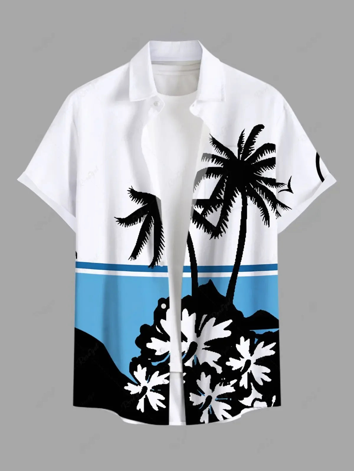 Summer Tiki Men'S Hawaiian Shirt 3D Printed Short Sleeved Button Down Lapel Shirt Oversized Tops Casual Aloha Shirts Man