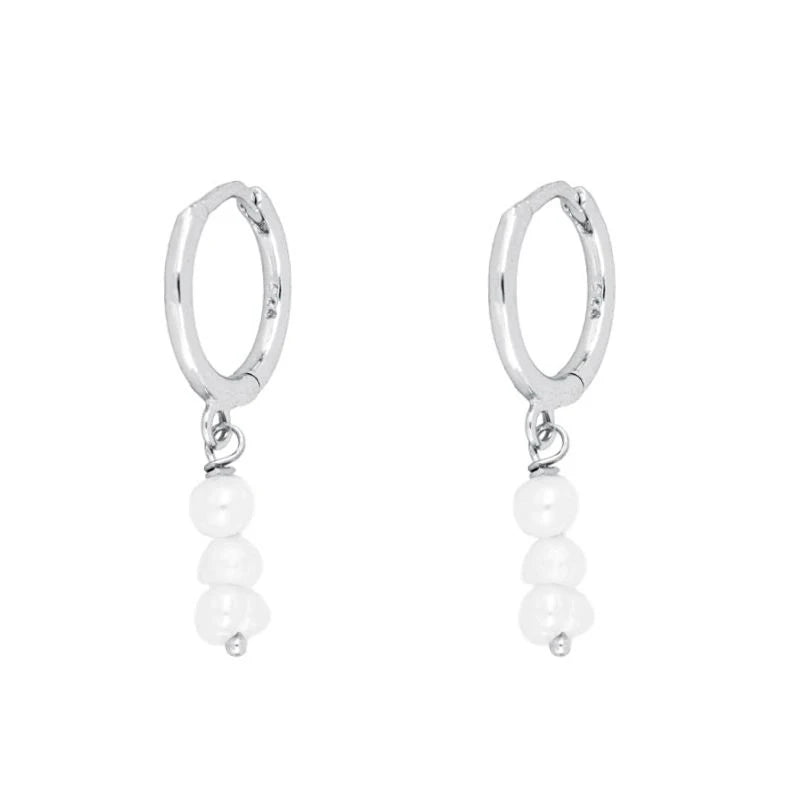 925 Sterling Silver Women's Earrings Korean Pearl Pendant Earrings For Lovers' Anniversary Wedding Gift Fine Earring Brincos