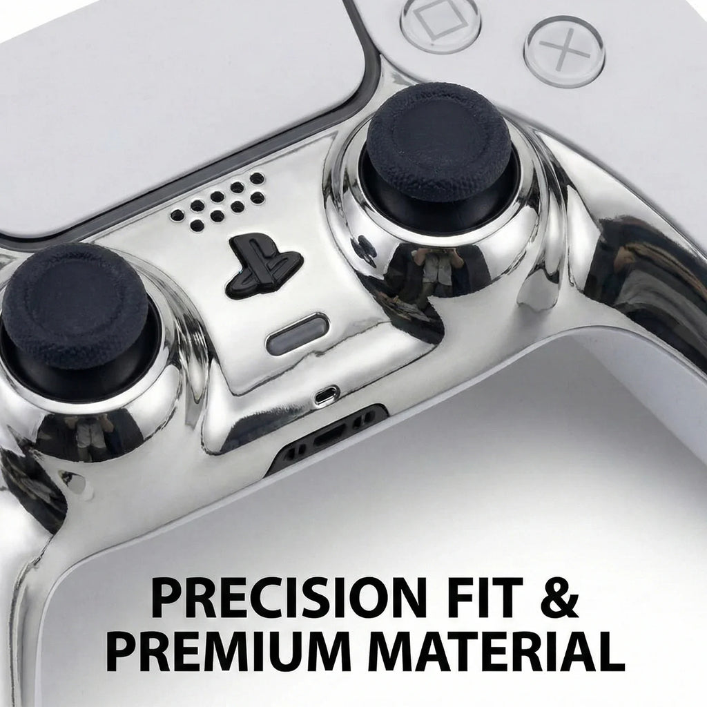 Decorative Strip for PS5 Controller Joystick Chrome Handle Cover Replacement with Pry Bar DIY Precise Fit Shell Trim Accessories