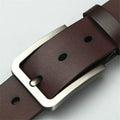 Business Leisure Men's Alloy Square Pin Buckle Belts Male Famous Brand Luxury Designer Synthetic Leather Jeans Belts for Men