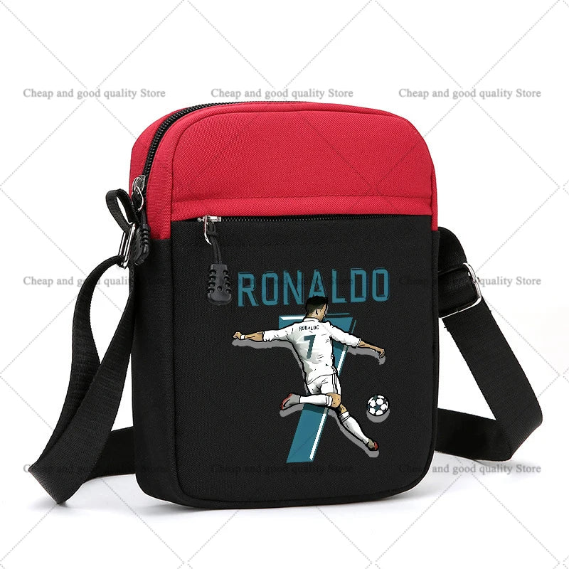 Football Star Ronaldos Shoulder Bag for Women Men Anime Crossbody Bag Boy Girl Canvas Messager Women Men Travel Sport Gift