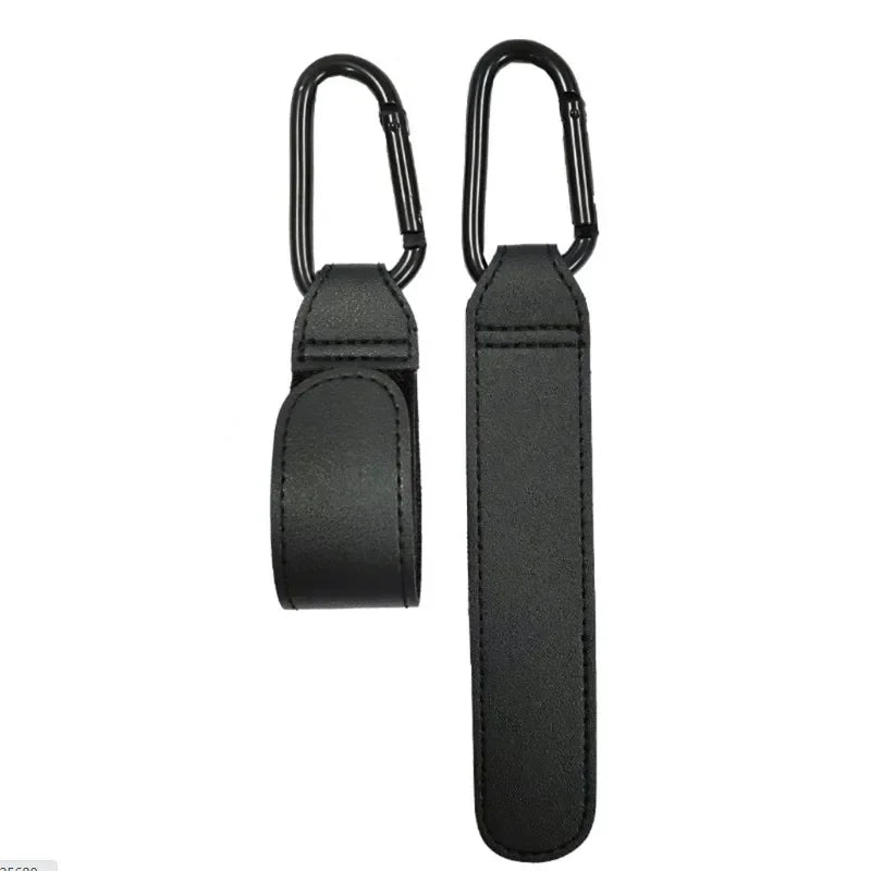 Wholesale 2pcs PU Leather Hook for Baby Stroller Pram Rotate 360 Degree Rotatable Cart Organizer Pram Hook Stroller Accessories