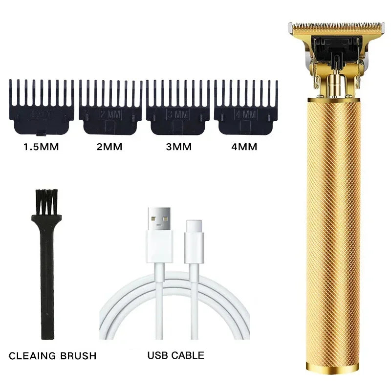 Electric Hair Clipper for Men Professional Barber Shaver Beard Trimmer Dragon Buddha Design Body Hair Cutting Machine USB
