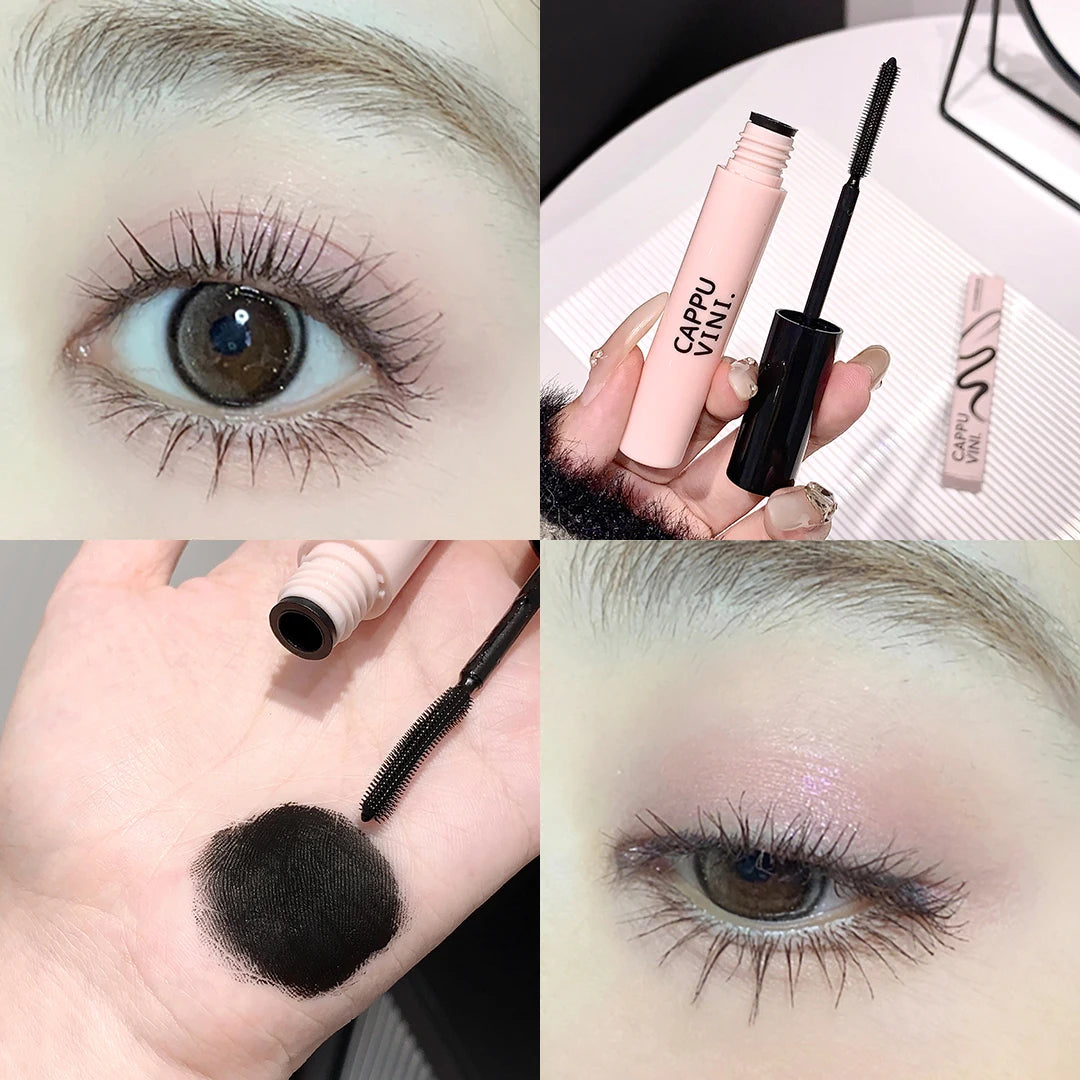 Cappuvini Mascara, Waterproof & Smudge-Proof, 3D Lashes Lengthening & Curling, Voluminous, Long Lasting, Affordable