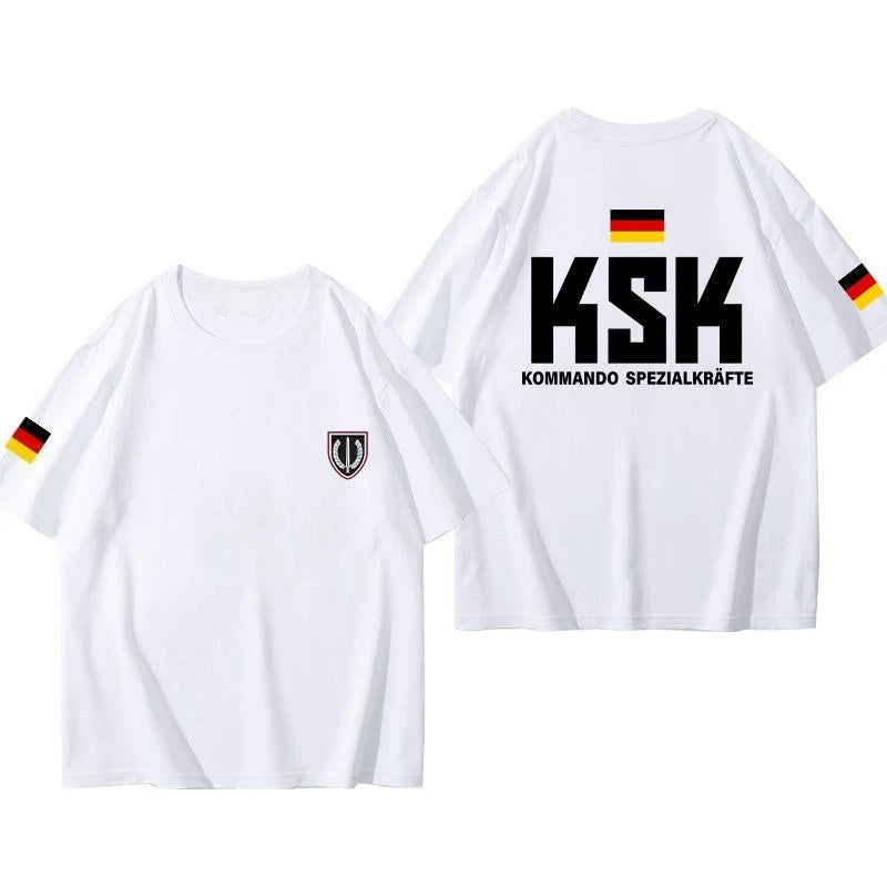 Germany Ksk German Special Forces T-shirt Military Fan Military Style Tactical Casual Short-sleeved Cotton T-shirt Summer