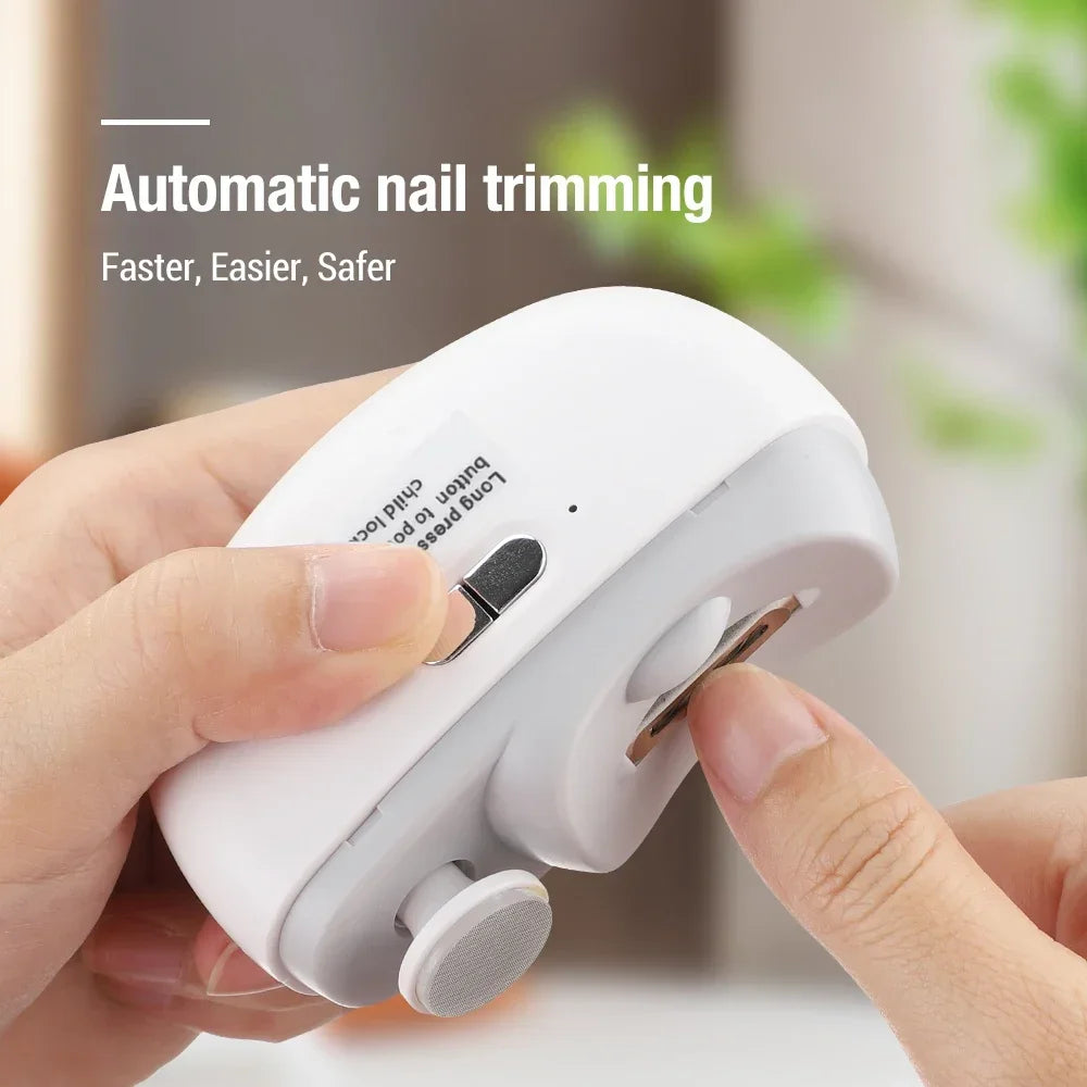 Electric nail blade grinding and polishing, with a light automatic nail trimmer and rechargeable nail knife for manicure, suitab