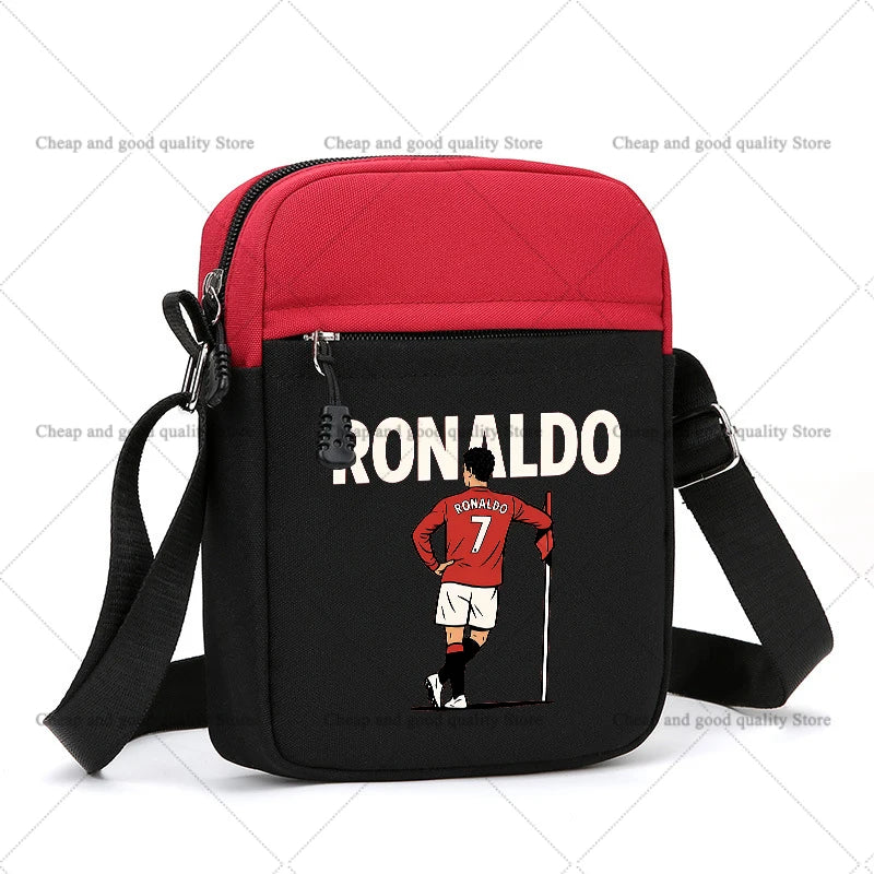 Football Star Ronaldos Shoulder Bag for Women Men Anime Crossbody Bag Boy Girl Canvas Messager Women Men Travel Sport Gift