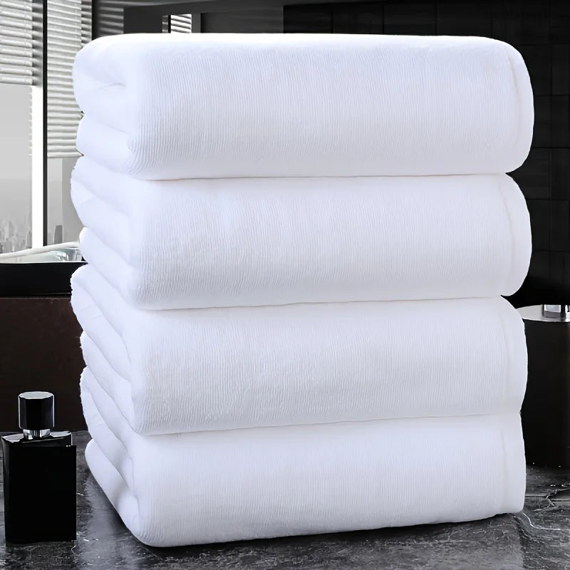 4pcs/set Extra large soft bath towel! Highly absorbent, fast drying 400GSM high-density polyester blend