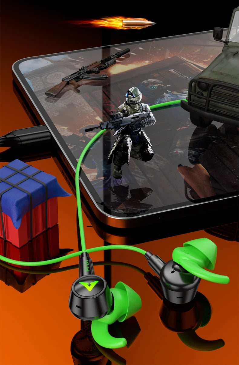 PIVA S6 Pro 13mm Virtual 7.1 Gaming Earphones Type-C 27W PD Fast Charge Built-in Sound Card App for Independent Tuning