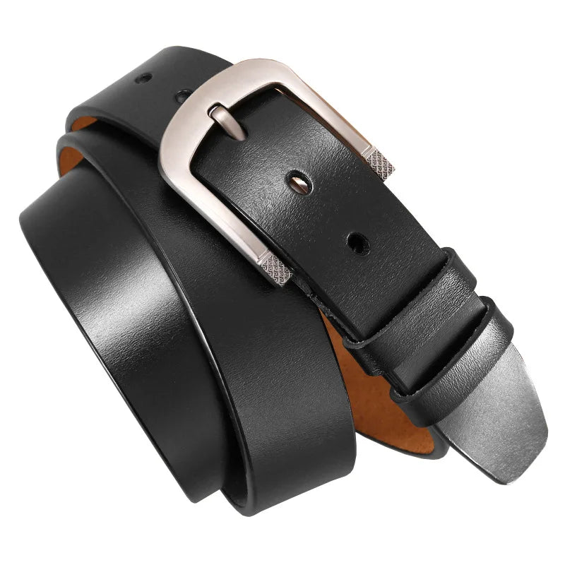 Large Size 105-140 150 160 170cm Genuine Leather Jeans Belt 3.8CM Cowhide Copper Buckle Waistband Casual Luxury Male Strap Cinto