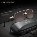 KINGSEVEN Popular Male Sunglasses Square Half Frame Men Women Summer Driving High Quality Polarized UV400 Anti-glare Eyewear