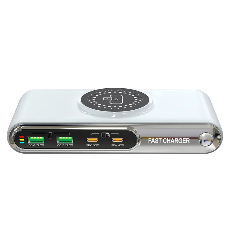 New 72W Multifunction Charger Wireless Charger 4-Port PD+QC USB Type-C Quick Charger Home Travel Office Convenient For Phone