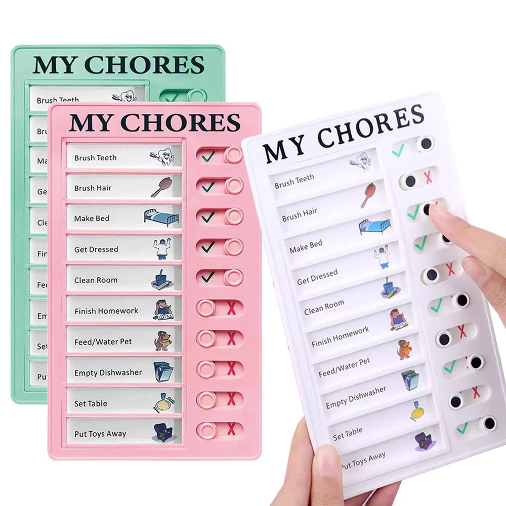 Reusable My Chores Checklist Task Board Daily Schedule Planner Memo Chore Chart Kid Responsibility Behavior Self Discipline Card