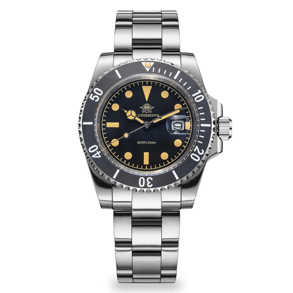 ADDIESDIVE 41mm Stainless Steel Watches Mens Business Leisure Quartz Watch Waterproof Ourdoor Sports 200M Dive WristWatch AD2054