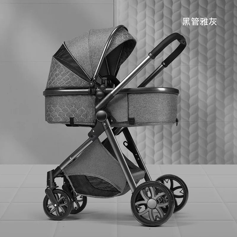 New 2 in 1 Baby Stroller High Landscape Carriage Light Newborn Pram Shock Proof Two Way  Kid Car Baby Comfort Cart 2024