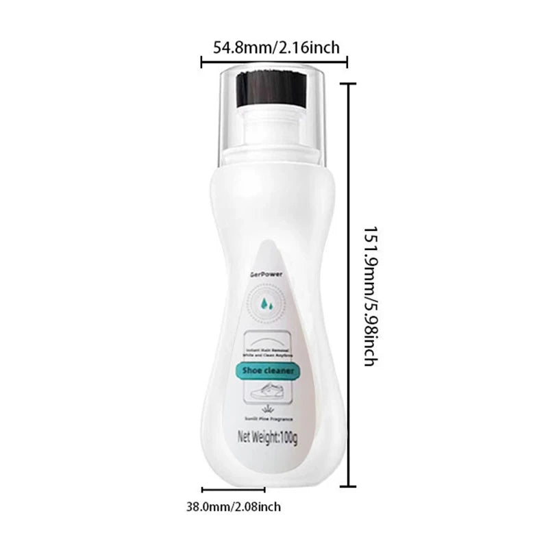 100ml White Shoe Cleaner Shoes Whitening Cleaner Sneaker Household Cleaner Strong Decontamination Foam Type Dry Cleaning Agent