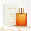 BELLAVITA Honey Oud Eau De Parfum 100ml Long Lasting Woody Sweet Fragrance Unisex Perfume Spray With Gift Box