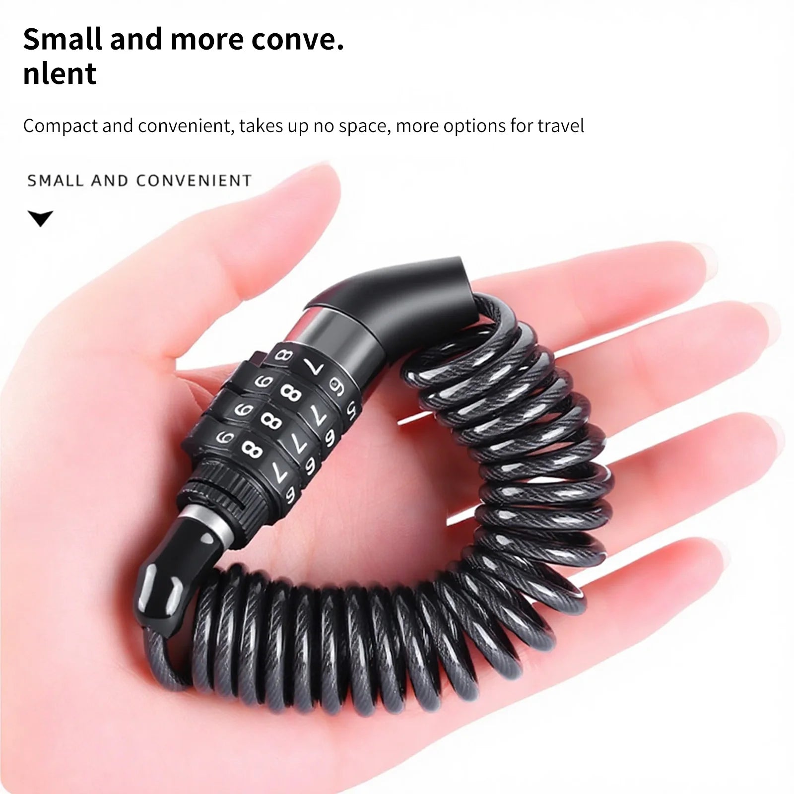 TOSUOD 4 Digit Password Bike Lock, Steel Cable Security Chain with Password Code Anti-Theft Bicycle Accessories