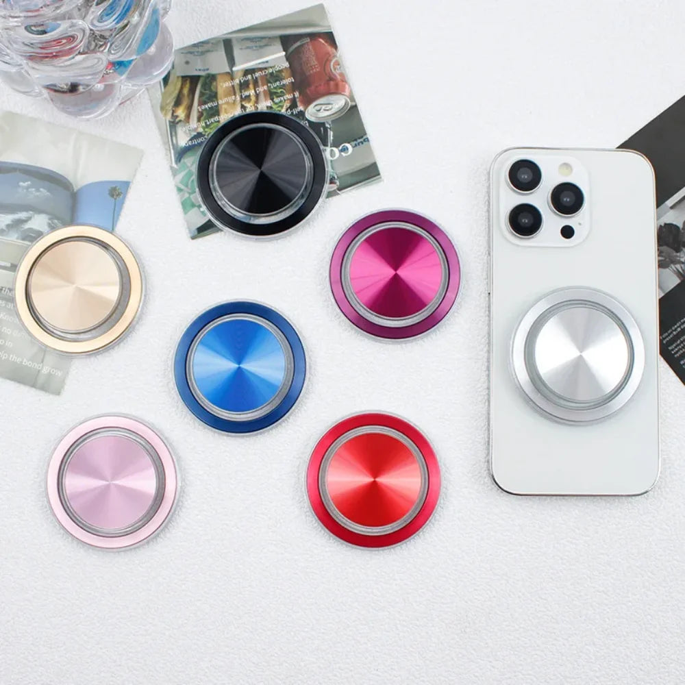 CD Pattern Magnetic Transparent Airbag Bracket Electroplated Mobile Phone Support Bracket Suitable for Cell Phone Airbag Bracket