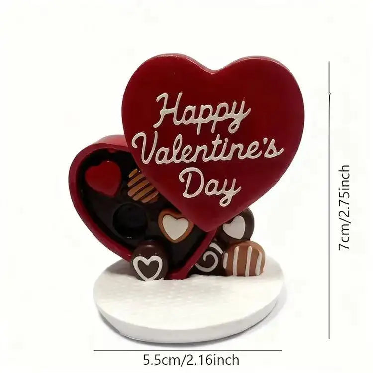 Valentine's Day Heart-Shaped Desktop Decoration Small Exquisite Size for Dining Table And Office Decor