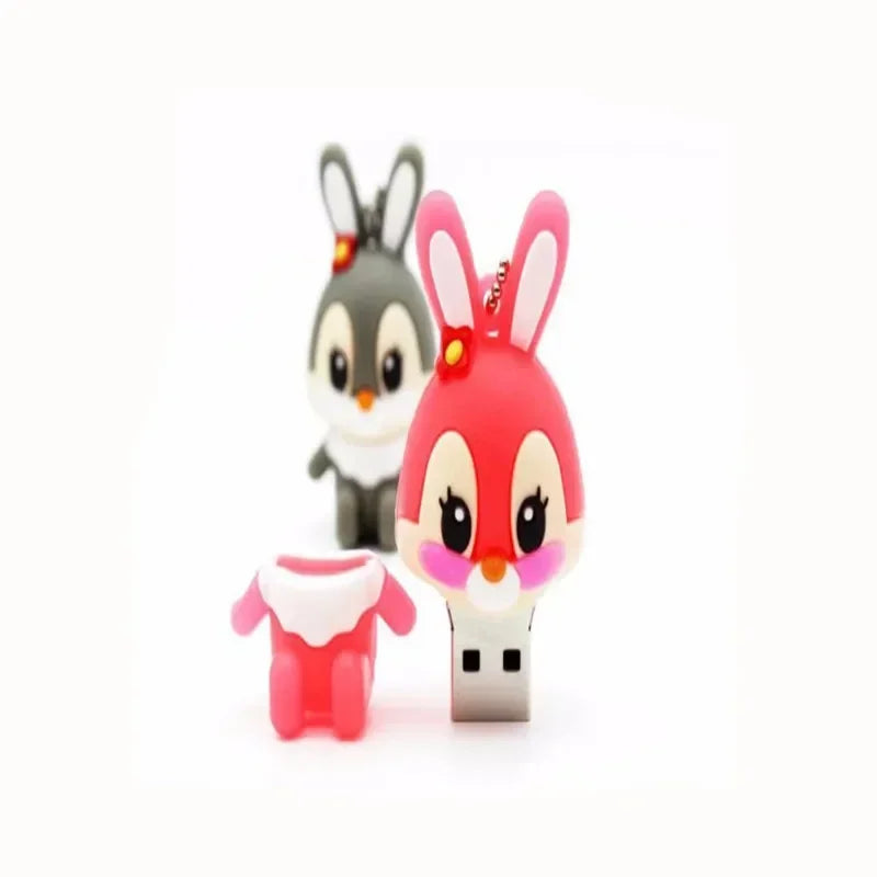 Cute Fairy Rabbit Usb Flash Drive for Phone Laptop 8GB 4GB Wedding Photography USB 32G Cartoon Stick Drive Cool Business Bidding