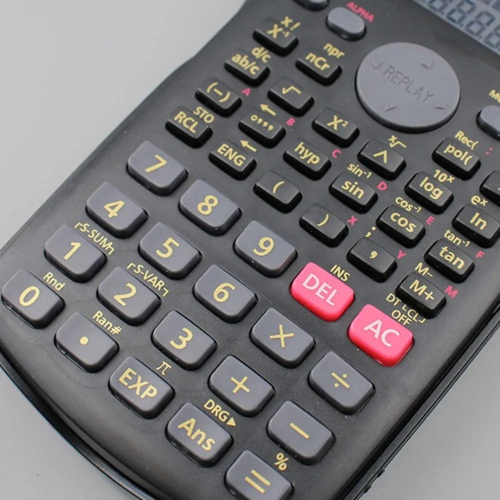 12 Digits Display Scientific Calculator 2-Line Screen Multifunctional 240 Functions Calculator Portable Simple Operation
