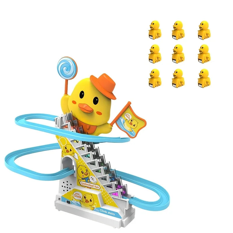 Duck Climbing Stairs Musical Toys with Lights and Music for Children Birthday Gifts Ducklings Girl Toys
