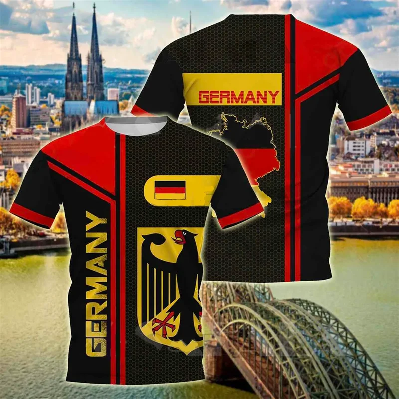 GERMANY T Shirt For Men German National Emblem Print T-shirts Ropa Hombre Summer O-neck Short-sleeved Tops Casual Unisex Tees