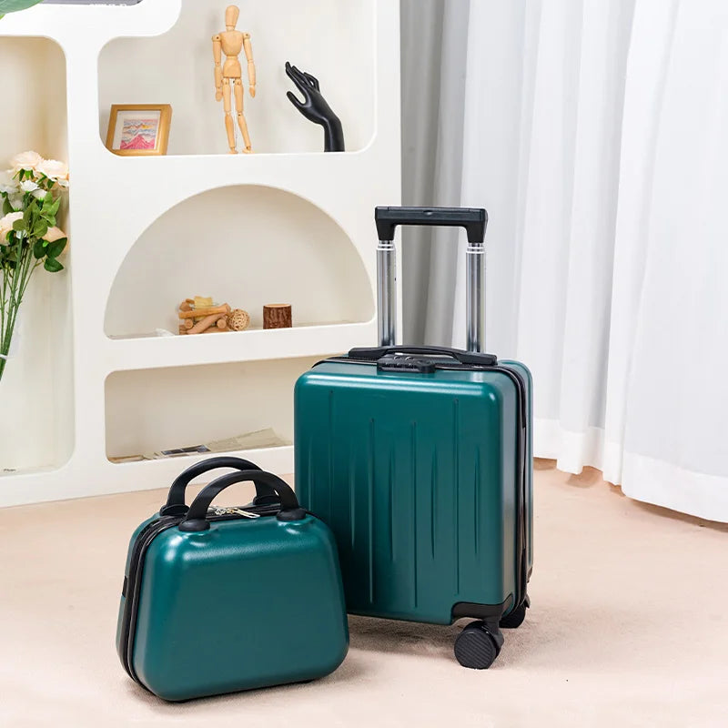 14-Inch Lightweight Mini Password Box Unisex Portable Luggage Set Carry-On Suitcase for Air Travel Check-In Bag 14 inch carrier
