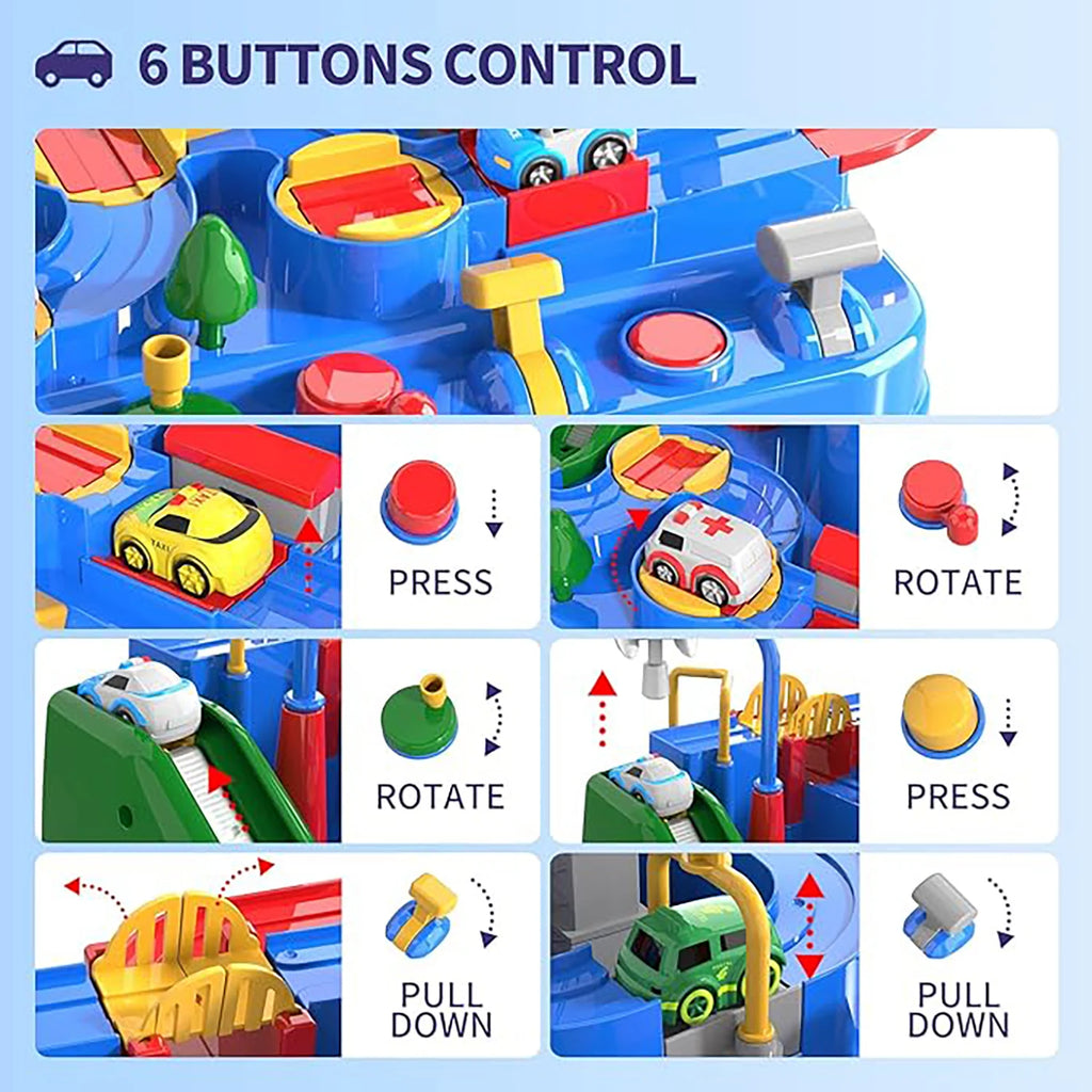 Children's Rail Car Toy Car Challenge Adventure Rail Car Toy Set Parent Child Interactive Toy