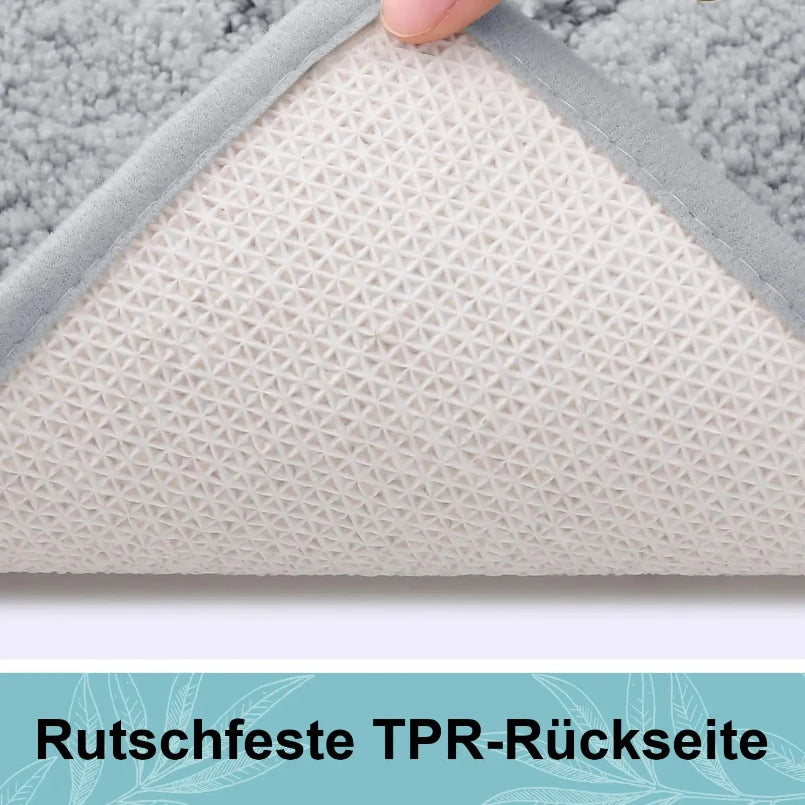 Microfibre Bathroom Rugs Non-Slip Washable Bath Doormat Water Absorbent Resist Dirt Bath Carpet Shower Velveteen Foot Mat