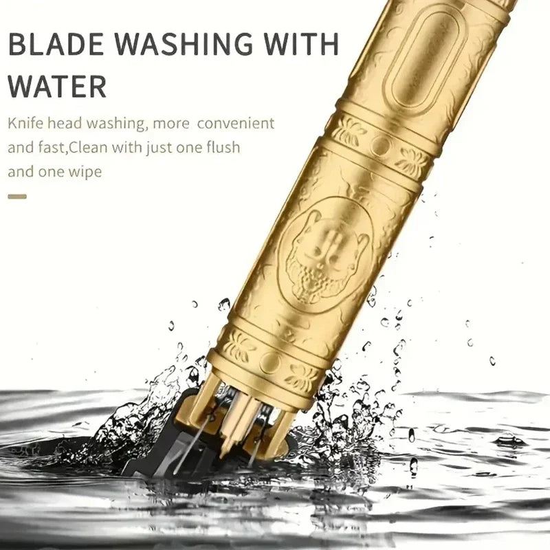 Electric Hair Clipper for Men Professional Barber Shaver Beard Trimmer Dragon Buddha Design Body Hair Cutting Machine USB