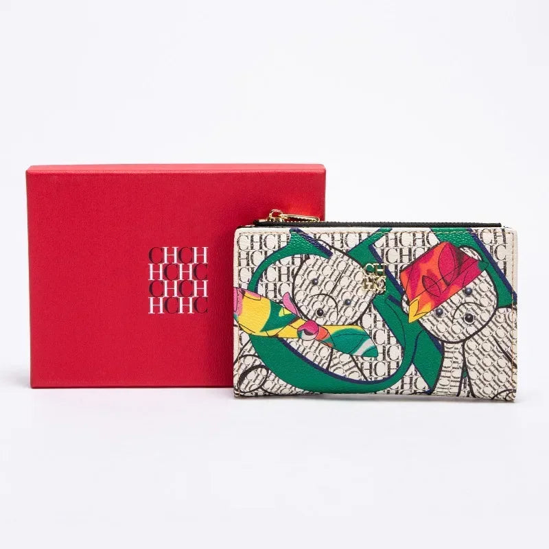 CH Exquisite Compact Portable High-quality Wallet With A High-end Feel Light Luxury Women's Cartoon Pattern Printed Wallet