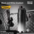 1L Insulated Cold Water Bottle Thermos Stainless Steel Tumbler Qutdoor Sports Handle Vacuum Flasks Double Wall Cup