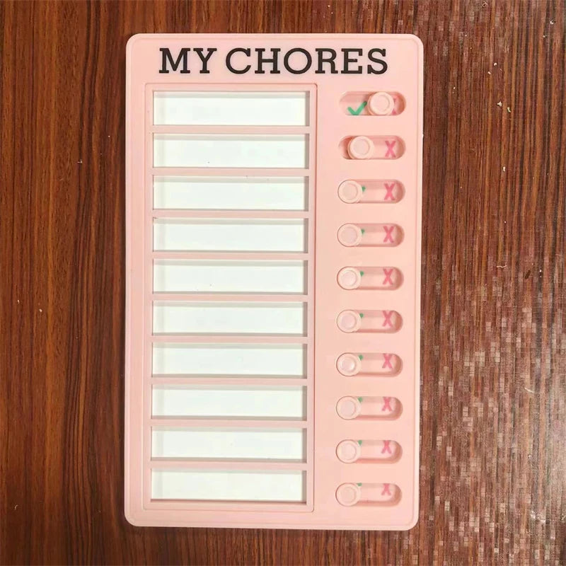 Reusable My Chores Checklist Task Board Daily Schedule Planner Memo Chore Chart Kid Responsibility Behavior Self Discipline Card
