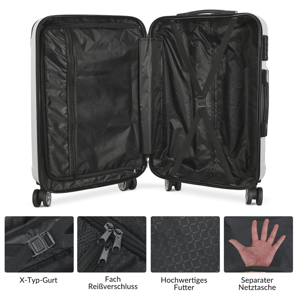Comanlai Travel Suitcase Set of 3 Hard Shell Luggage 20/24/28 Inch 360° Spinner Wheel TSA Lock For Air Train Travel for Students