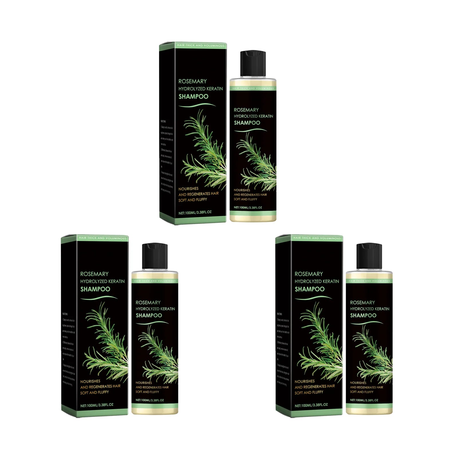 Rosemary Shampoo For Daily Scalp Cleaning Moisturizing Hair Deep Nourishment Natural Luster Smooth And Moisturizing Shampoo100ml