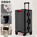 Five Wheels Luggage Aluminum Frame Multifunctional Travel Suitcases  22-28''Large Size Suitcases 3:7 Split