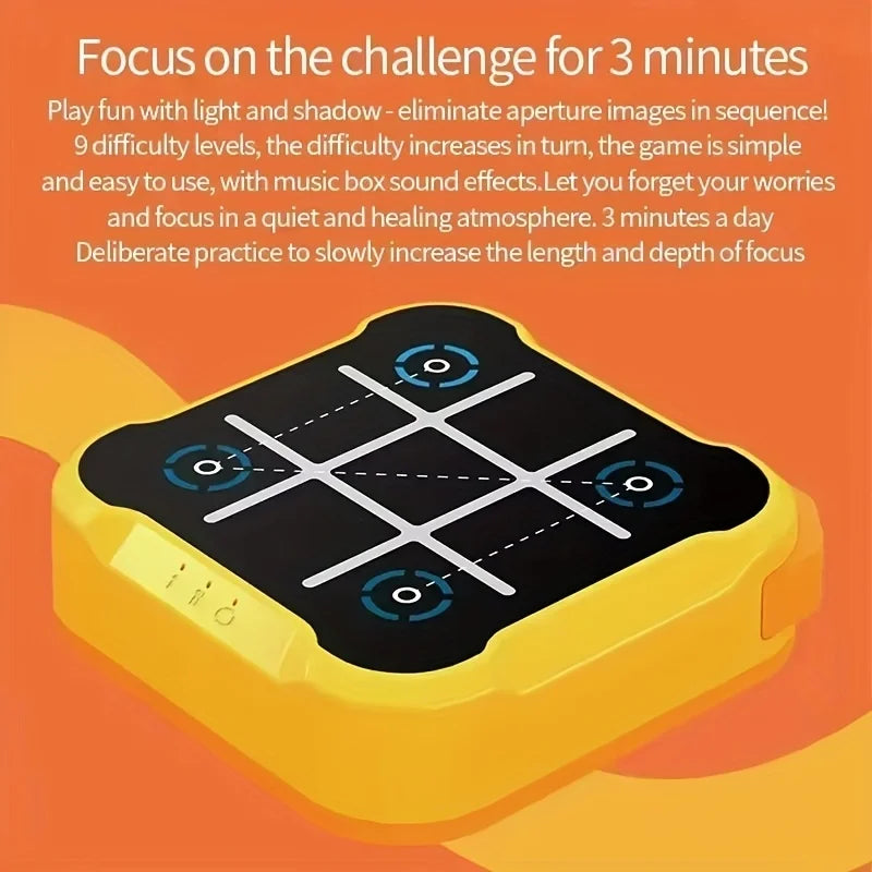 Portable Children Electronic Toys 4-Mode Tic-Tac-Toe Game Board Games Montessori Puzzle Game for Gift for Kids Adult