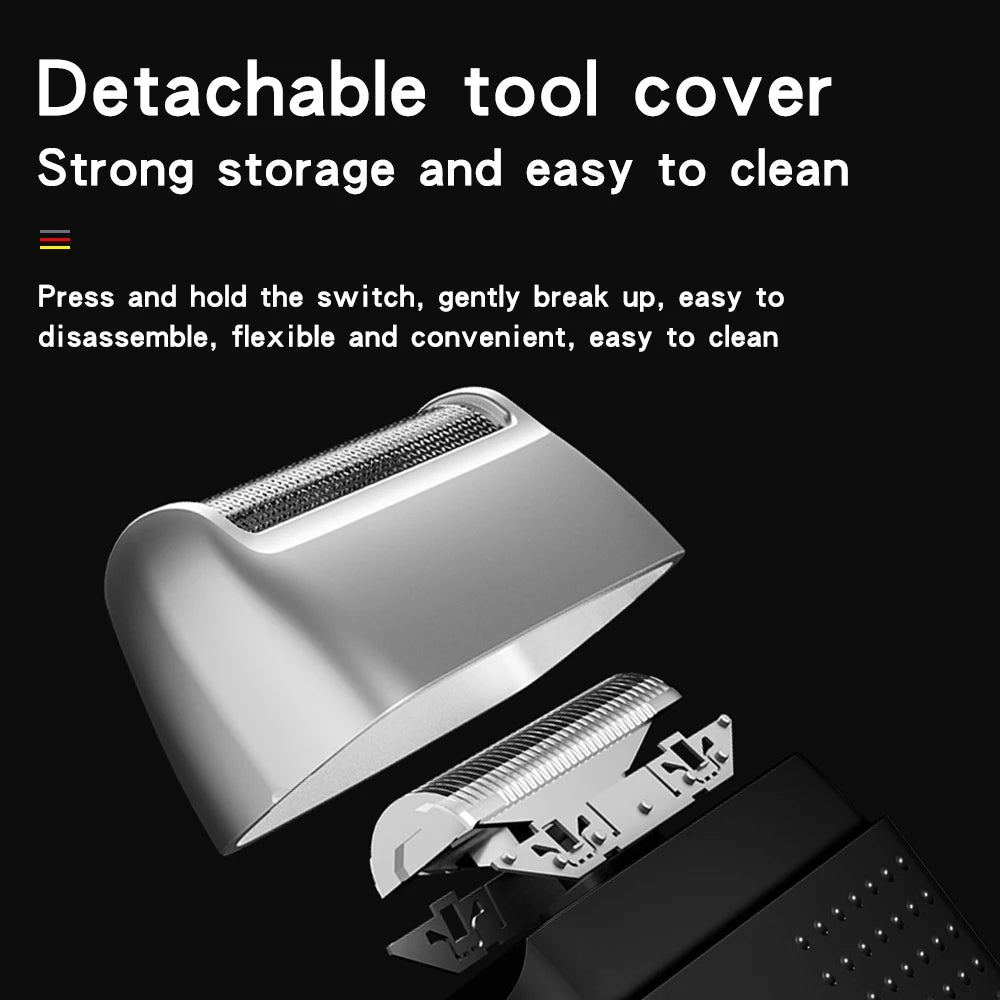 Cordless Rechargeable Hair & Beard Electric Shaver For Men Powerful Electric Razor Head Bald Shaving Machine Wet Dry