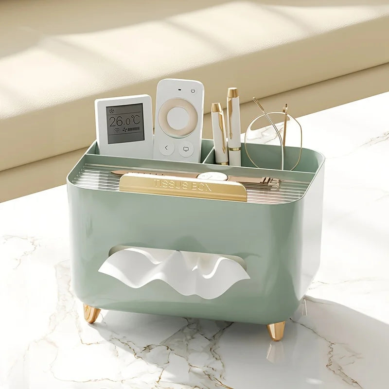 Tissue Box Home Living Room Desktop Multi Functional Desktop Manager for Home Office Desk