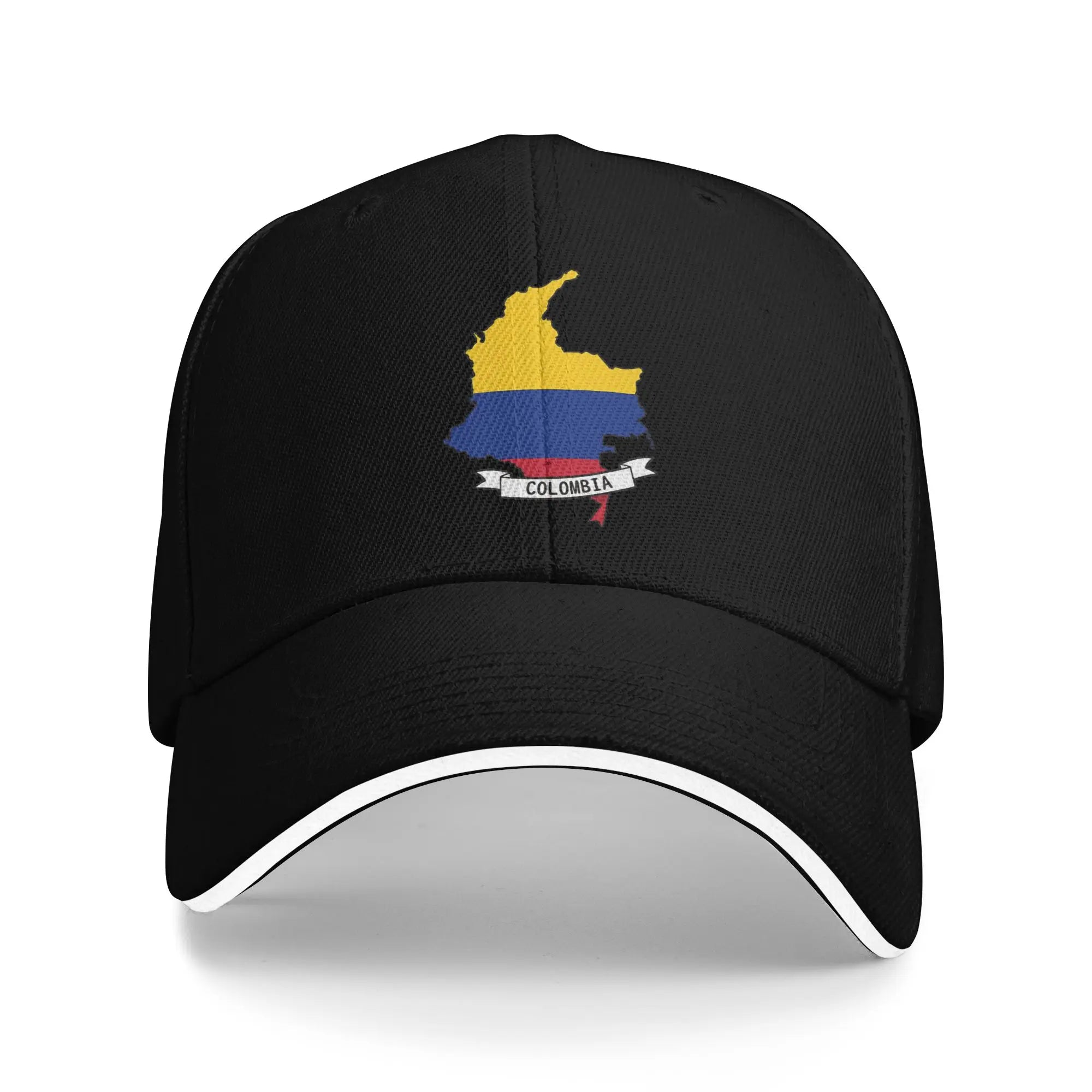 Summer Casual Baseball Cap Colombia Flag Fingerprint Outdoor Sport Trucker Hat For Unisex-Teens Hot Sale  Fashion Baseball Caps