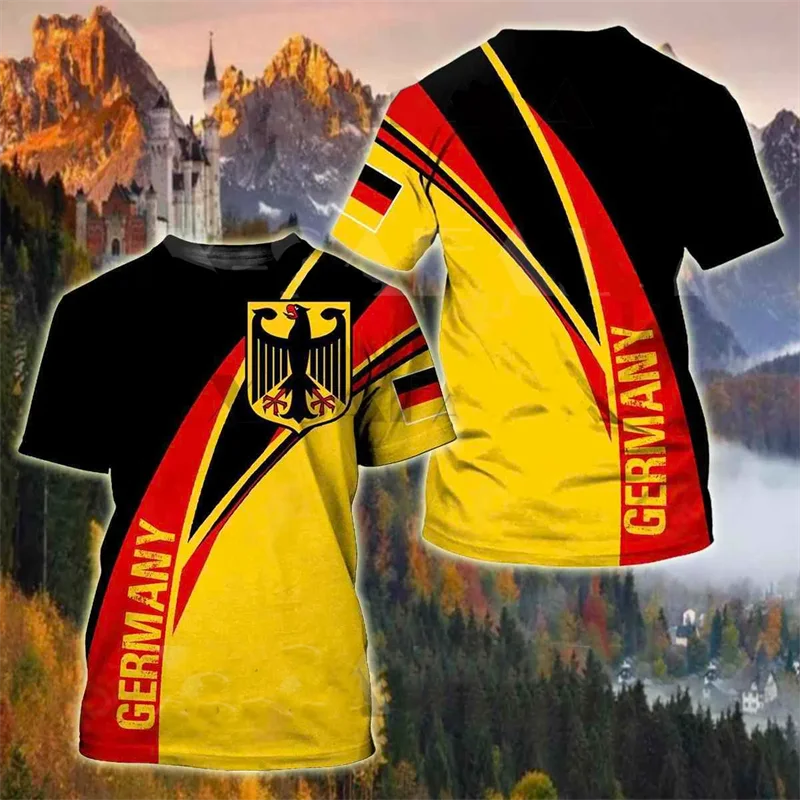 GERMANY T Shirt For Men German National Emblem Print T-shirts Ropa Hombre Summer O-neck Short-sleeved Tops Casual Unisex Tees